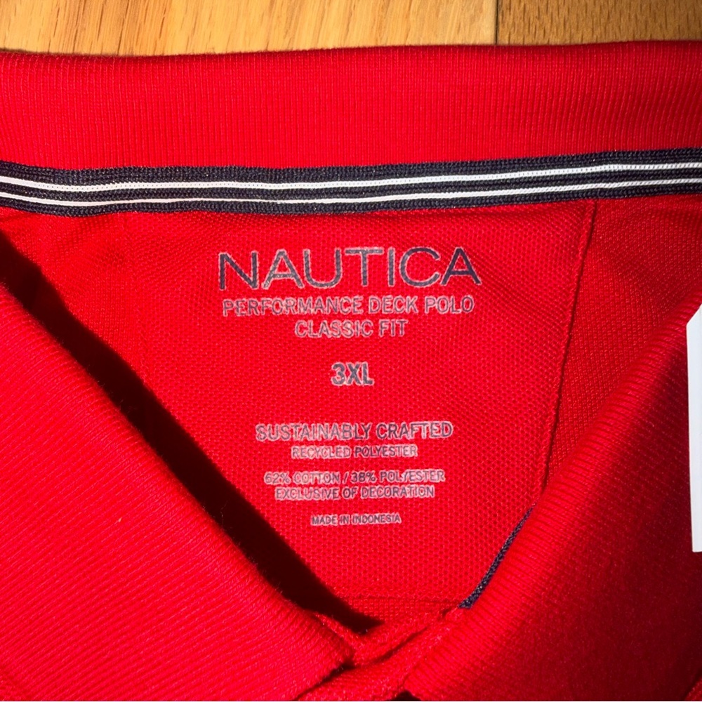 Nautica | Men's Classic-Fit Performance Deck Polo shirt in red Size 3XL - Picture 12 of 13